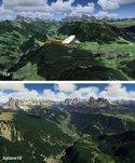 FSC Dolomiti 3D X-Plane scenery FSX X-Plane comparison 1